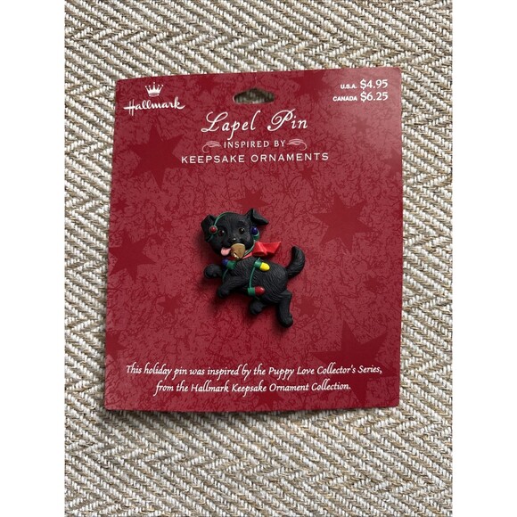 Hallmark Jewelry - Hallmark Christmas Puppy Christmas Lapel Pin Inspired By Keepsake Ornament